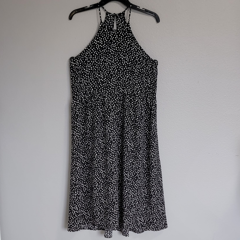 ABOUND WHITE POLKA DRESS/ M
